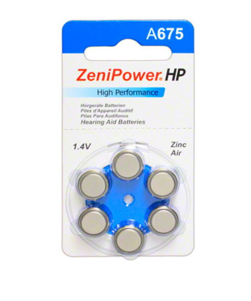 ZeniPower Size 675 Hearing Aid Batteries