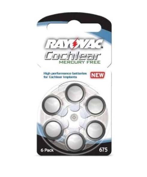 Rayovac Size 675 Cochlear Hearing Aid Batteries